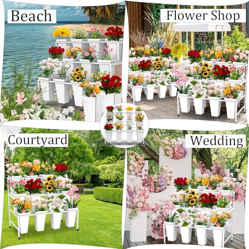 Bar à fleurs mobile haut de gamme avec support polyvalent pour compositions - 7