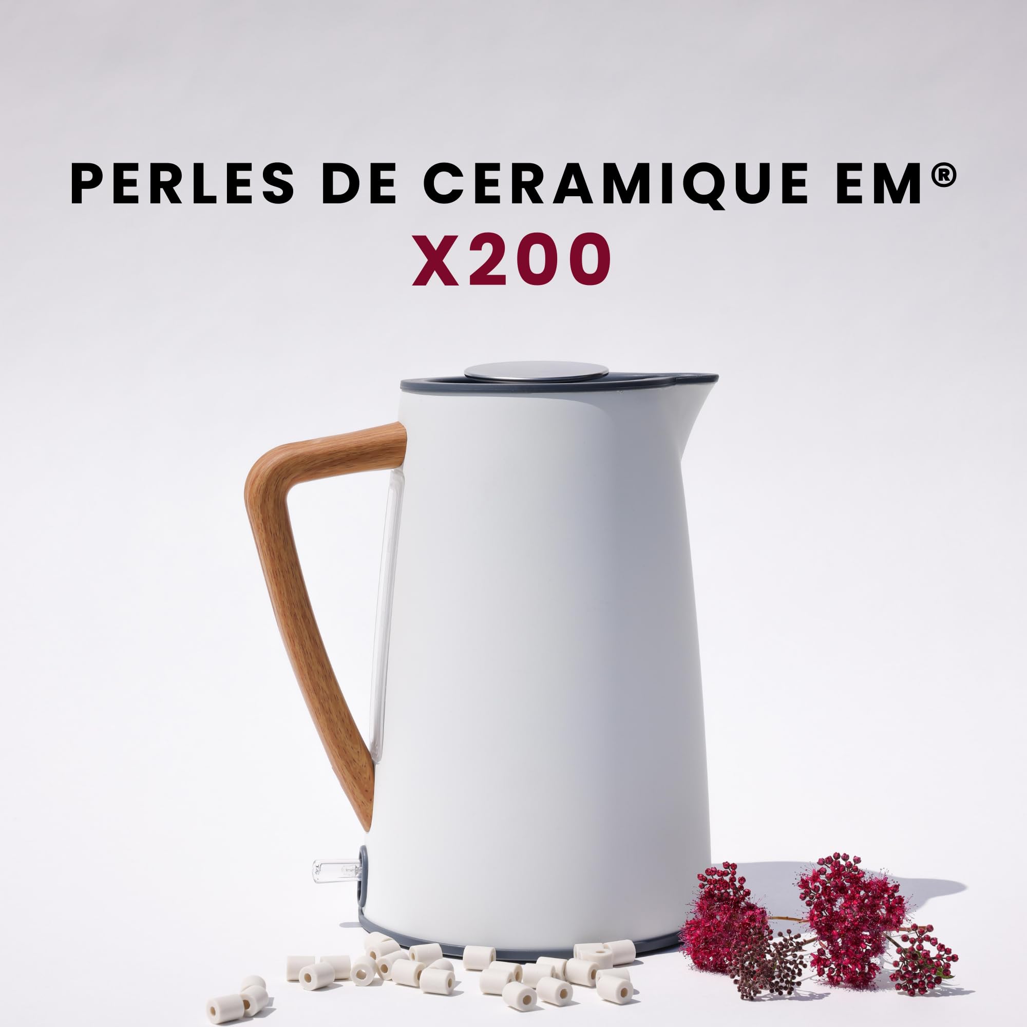 200 Perles de Ceramique EM® 100% naturel - Perle ceramique filtration eau - Purificateur d'eau - Réduisent Les dépôts calcaires - Billes Pastille purification eau potable