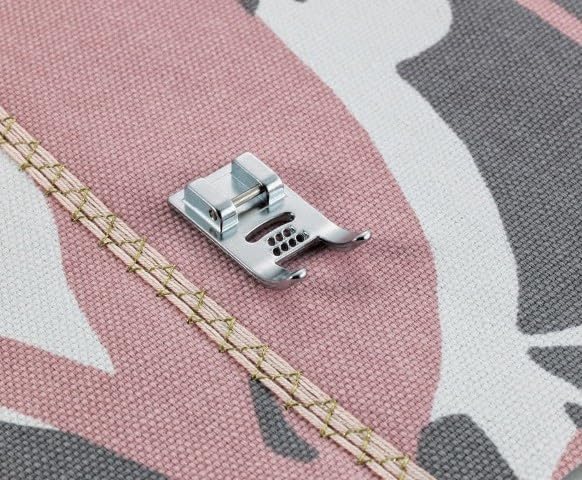 Image of ZENITH 7 Hole Cording Pressure Foot Snap on Type for Automatic Electric Low Shank Sewing Machines Suitable for Usha Janome Brother Singer etc Steel Finish (7 Hole Cording)