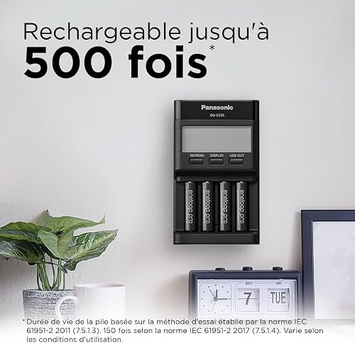 eneloop Pro - Piles Rechargeables AA (Lot de 4) - 930 mAh NiMH - 3