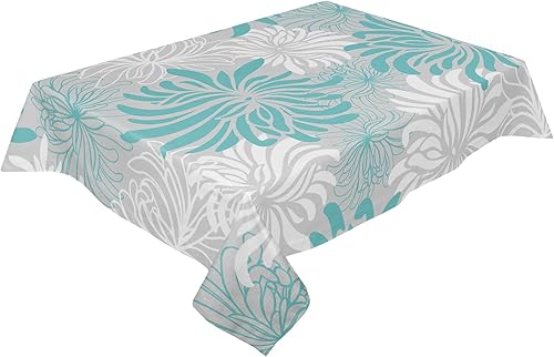 Miniatura 3 de Mantel rectangular impermeable a prueba de aceite, color naranja, marrón, gris, beige, con textura de pintura al óleo abstracta, para exteriores,