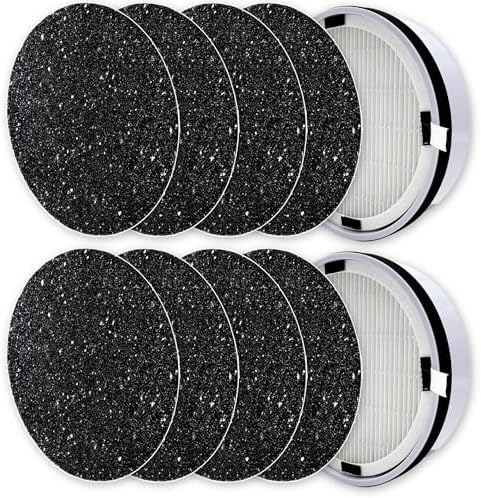 2+8 Replacement Filter Set for Hunter HP125 AirX Purifier - True HEPA & Activated Carbon Compatible with Part H-HF125-VP/H-HF125 - Thumbnail 2