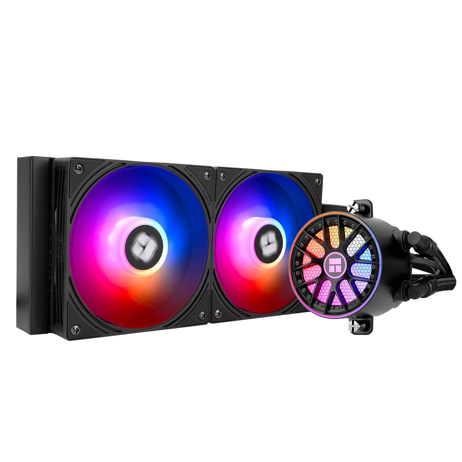 Thermalright Aqua Elite 240 V6 ARGB Black AIO CPU Cooler, ARGB PWM Cooler Fans with 2000RPM, for Intel Lga1150/1151/1155/1156/1200/2011/1700/1851, AMD: AM4/AM5, Case 240mm AIO Radiator