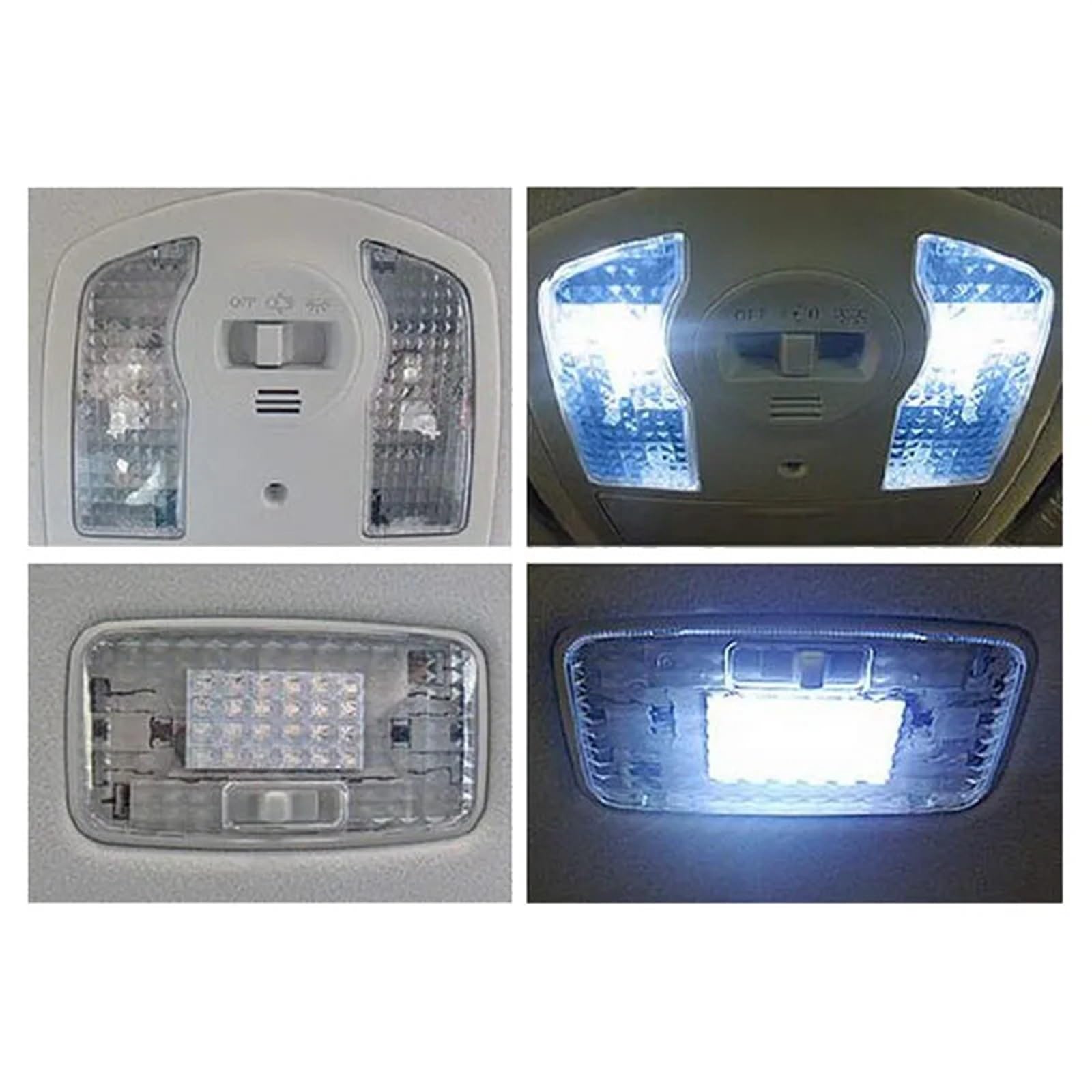 Cubierta de luz de lectura for luz de techo de mapa Interior transparente, for Prius 2010-2015, 3 uds. Luz de lectura superior del coche