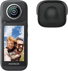Câmera de ação PanoX V3 impermeável 8K 360, foto 12K 360, transmissão 5s, edição na câmera, efeito de bastão de selfie invisível, estabilização, GPS embutido, tela sensível ao toque de 3