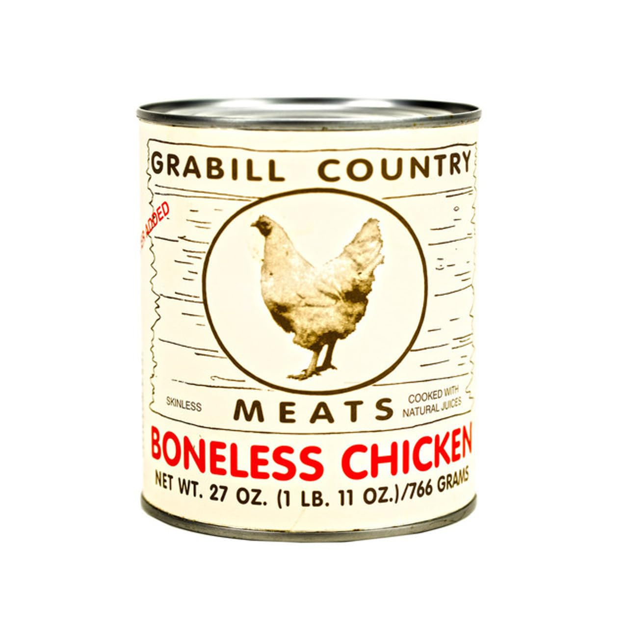Grabill Country Meats Canned Boneless Chicken – 27 oz Cans, Pack of 12 | Premium All-Natural White Meat, Fully Cooked & Ready to Eat | Shelf Stable Protein for Quick Meals, Emergency Food Supply, Survival, Camping & Long-Term Storage