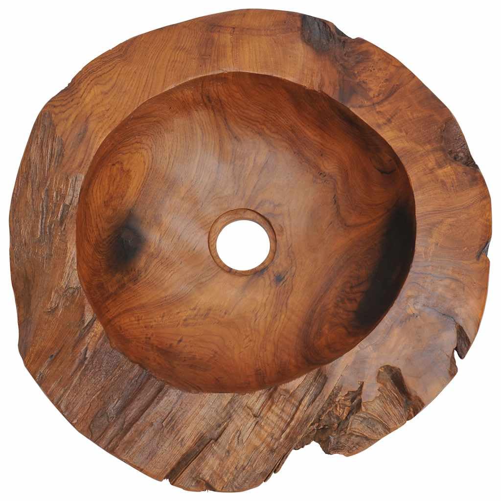 Generisch Becken Teak Massiv 45 cm,Heimwerkerbedarf,Sanitärbedarf,Sanitärkeramik & Armaturen,Waschbecken & Spülen,Badezimmer-Waschbecken,5.5KG,243475