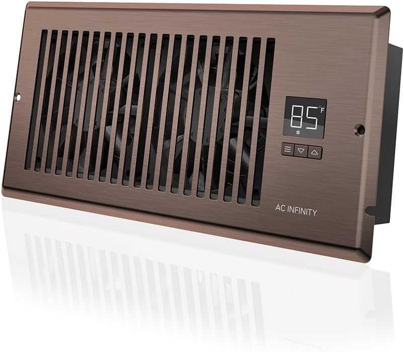 AC INFINITY AIRTAP T4, Quiet Register Booster Fan with Thermostat ...