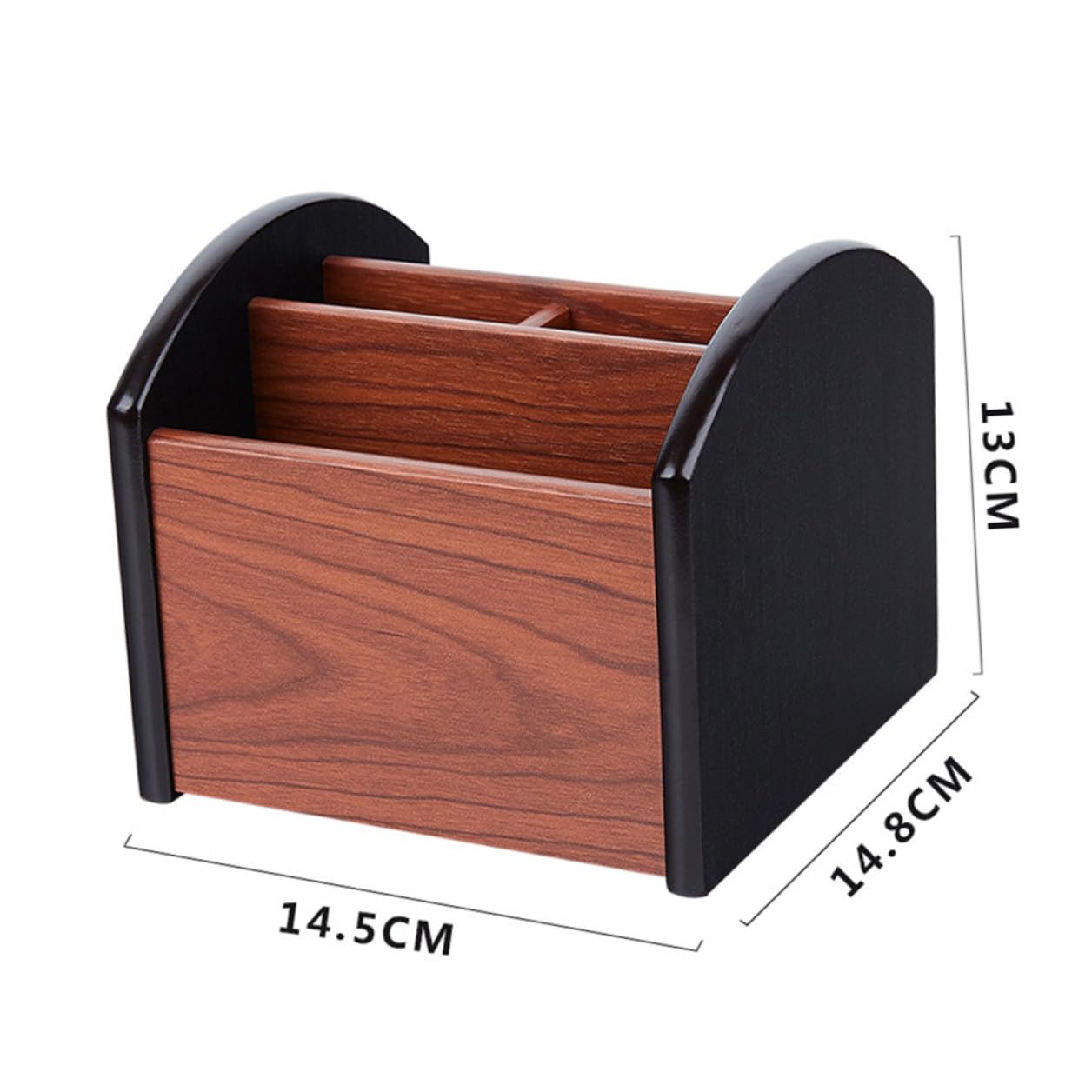 Organizador de Almacenamiento de Madera para Escritorio Portalápices Multifuncional Compartimentos Diseño Compacto y Moderno para Oficina Contenedor Práctico para Artículos