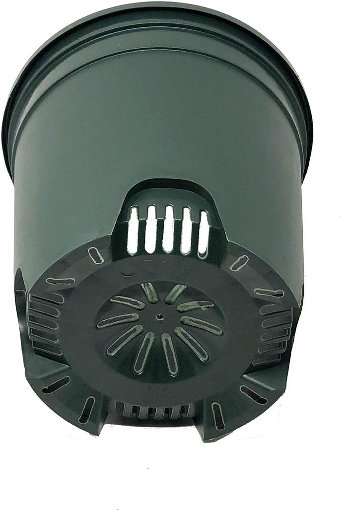 1.5 Gallon Green Nursery Pot Plastic Planters for Outdoor Indoor Plants Gardening Flower Pots 10-Pack 7.5 in Pot Liners with Drainage Holes
