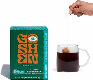 Goshen Coffee Roasters Black Dog Espresso Blend, Dark Roast Single Serve | Award-Winning, Natural and Washed, Roased Light, Dark or Medium in Various Flavors