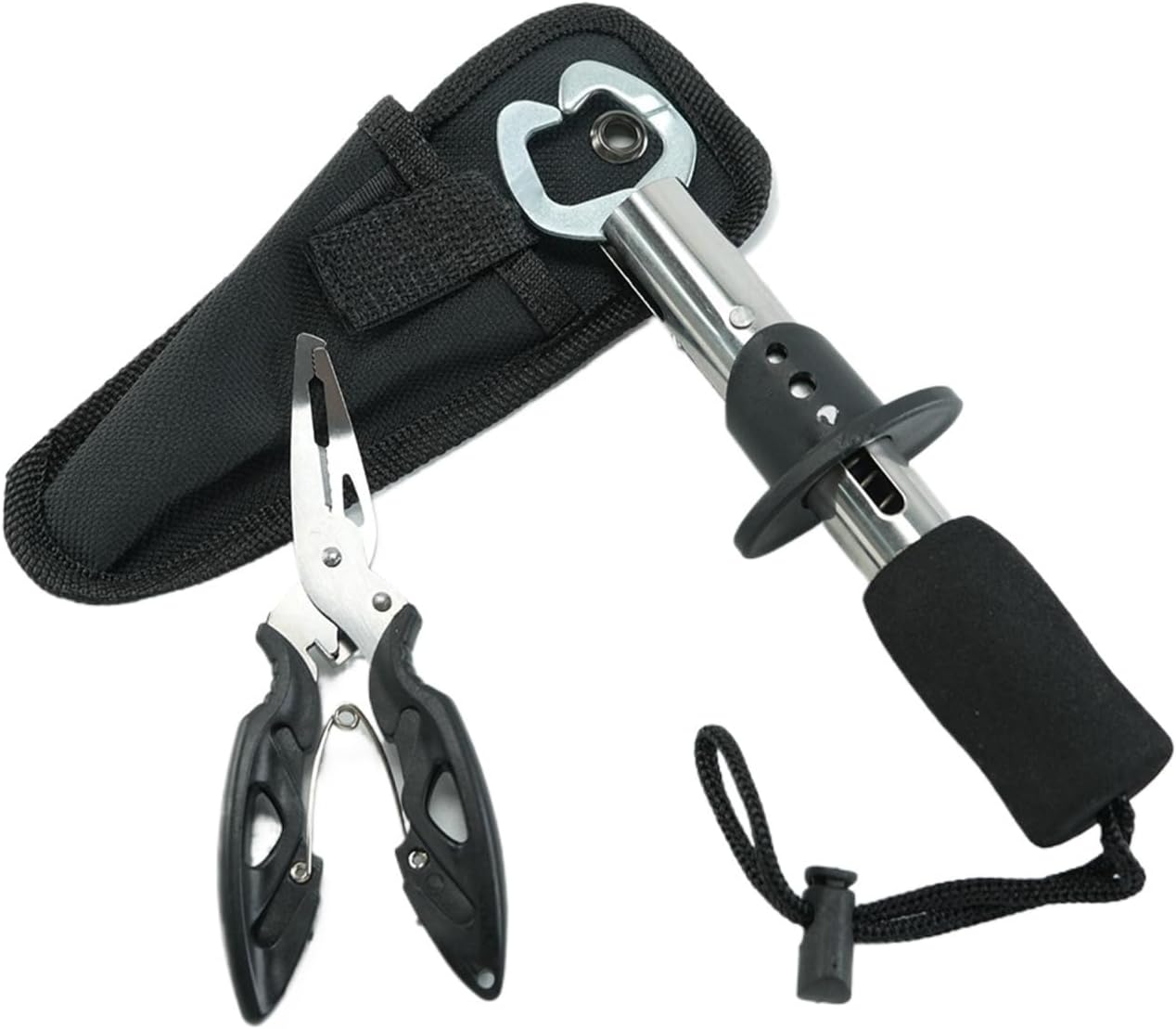 Stainless Steel Lure Fishing Pliers & Fish Lip Gripper Set, Fish Controller Outdoor Fishing Tool Kit