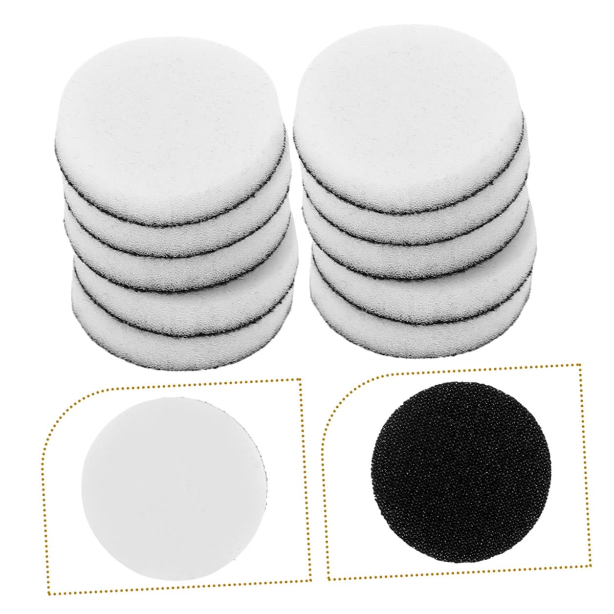 80 Stück 20 Runde Kleiner Schaumstoffpads Weiß zum Mischen von Tinte Wiederverwendbare Künstler Mischwerkzeuge für Scrapbooking Basteln und Distressing