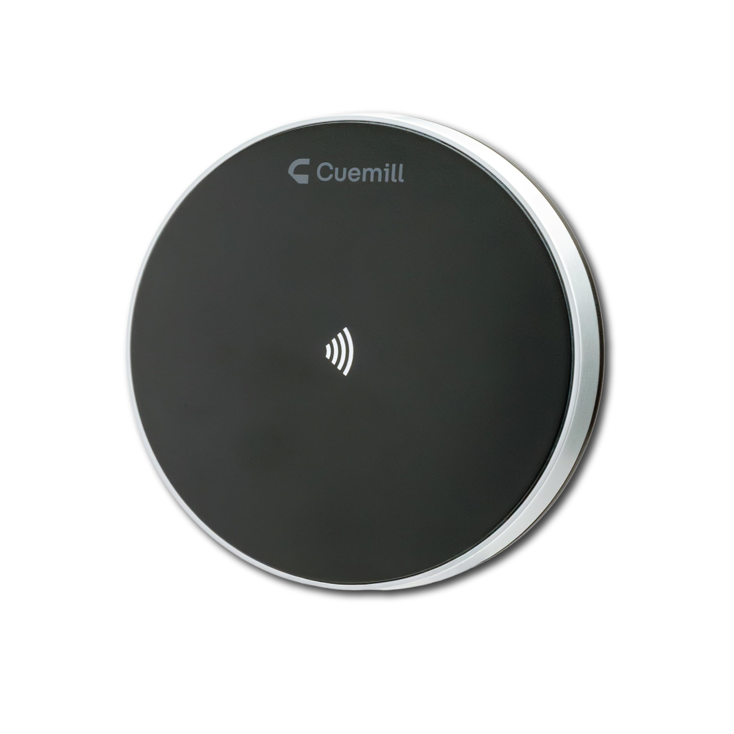 Disco, timbre inteligente, sin cables/baterías/WiFi/suscripción. Tecnología patentada. OEM (minimalista, aluminio mate)