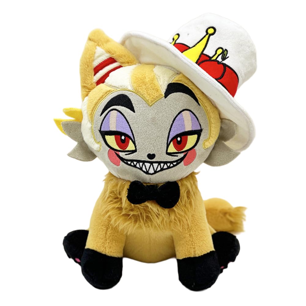 Hellaverse Hotel Plush, 11 Inch Lucifer Plushies Toys, Soft Stuffed Hellaverse Hotel Character Figure Doll for Fans, Stuffed Cartoon Figure Doll for Adult Kids Boys Girls