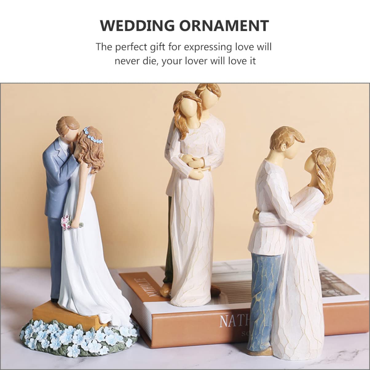 Amosfun Paardeko Hochzeitsschmuck Liebesfiguren Aus Robustem Kunstharz Skulpturen Für Tischdekoration Bruchfeste Skulpturendekorationen Für Romantische Atmosphäre