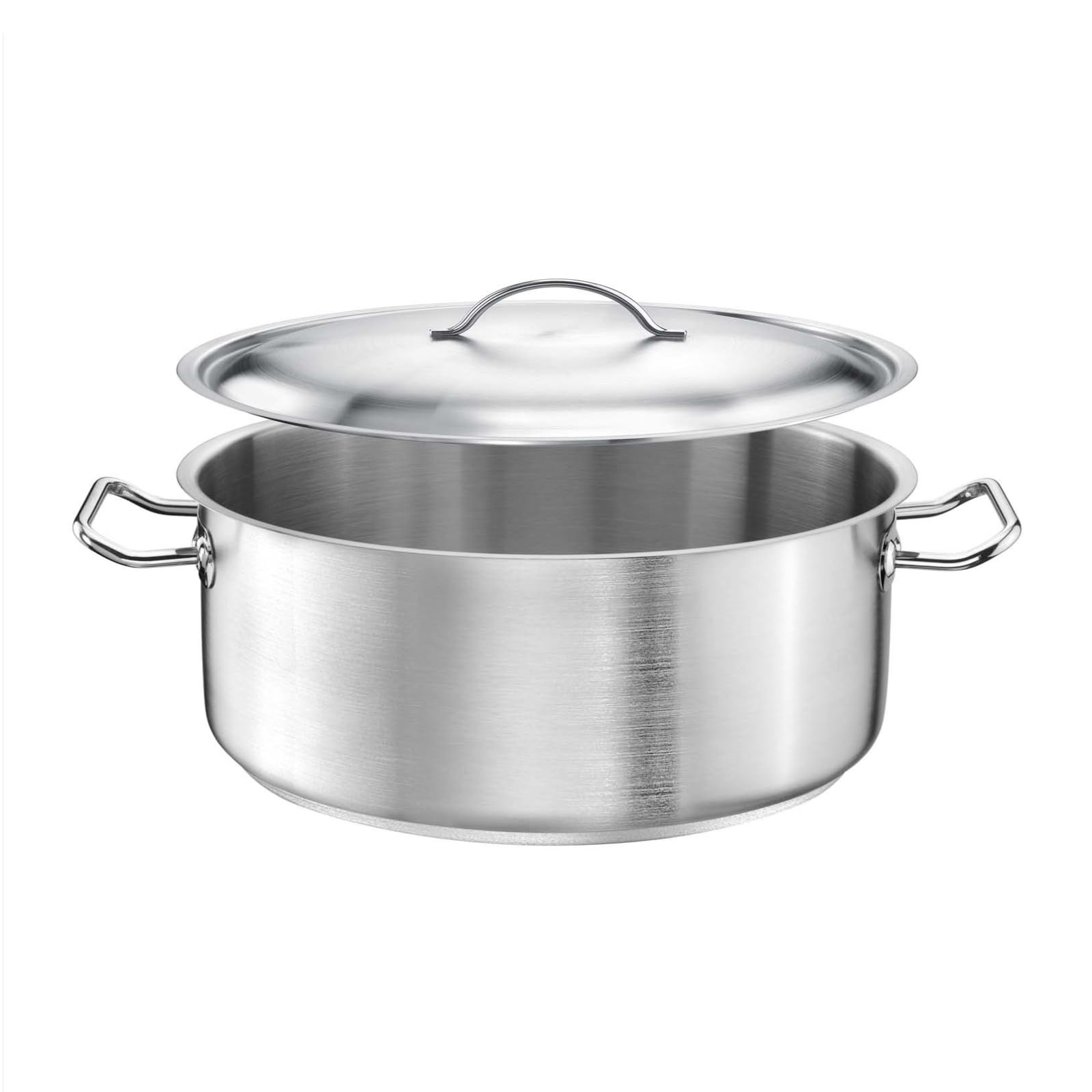 casseruola diametro 40 cm con coperchio PRO | capacità 20 l, altezza 16 cm | acciaio inox | fondo a tre strati | per piano cottura e induzione | lavabile in lavastoviglie