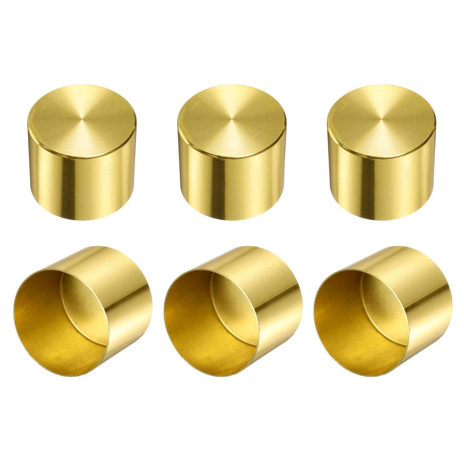 Fundas para patas de sillas pequeñas sourcing map con tapas redondas de aleación de aluminio