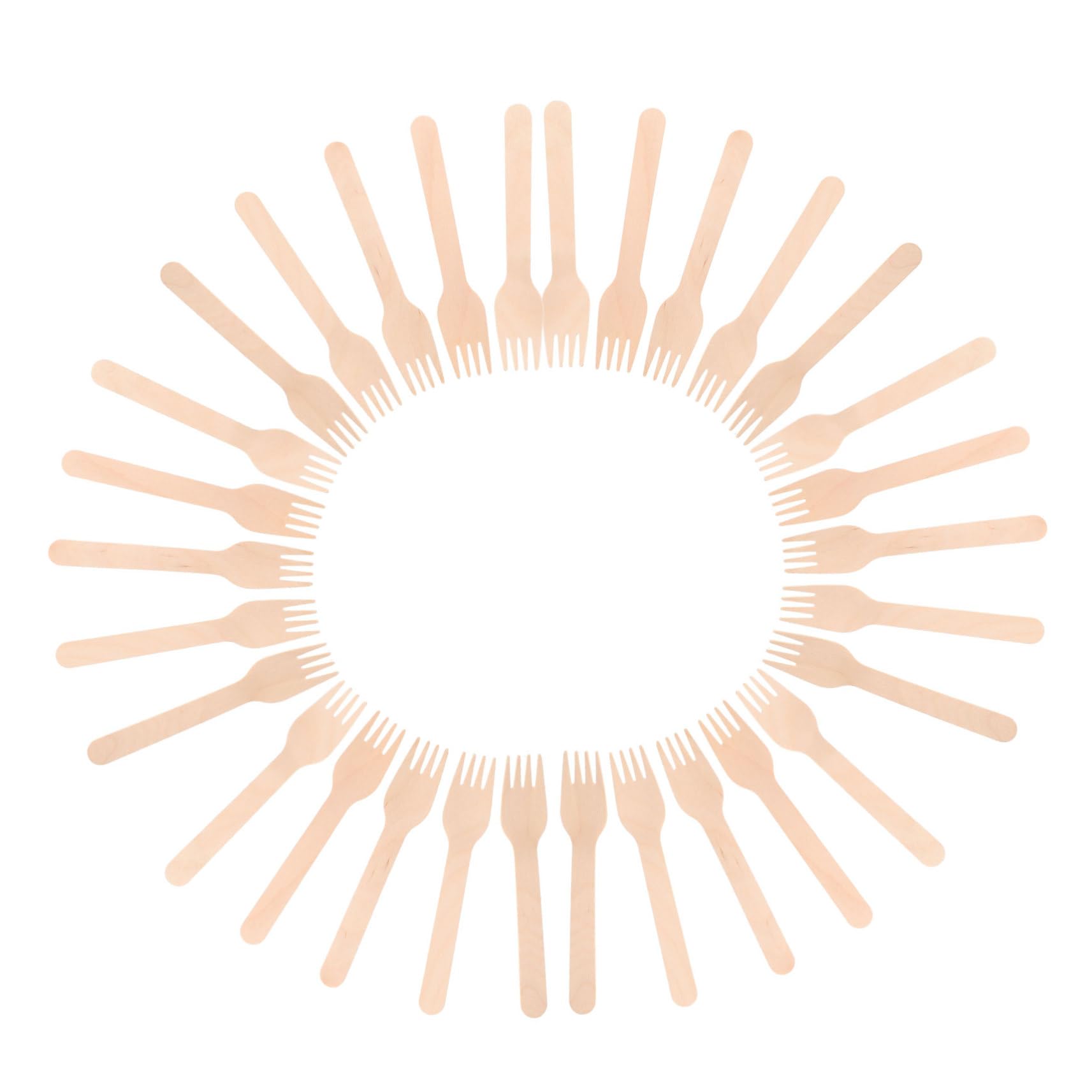 Beavorty 100pcs Wooden Forks for Wedding Picnic Camping Party Kitchen Tableware