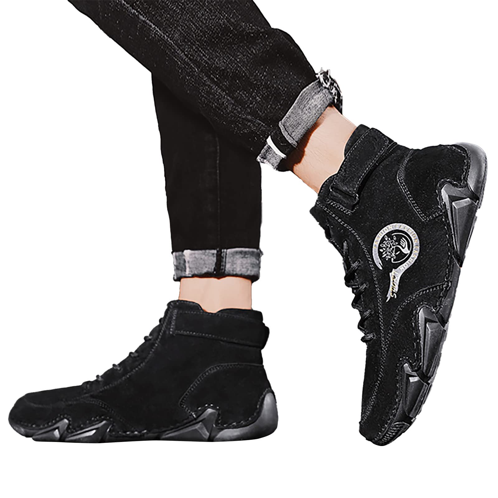 Generisch Zapatillas de senderismo para hombre, de ante