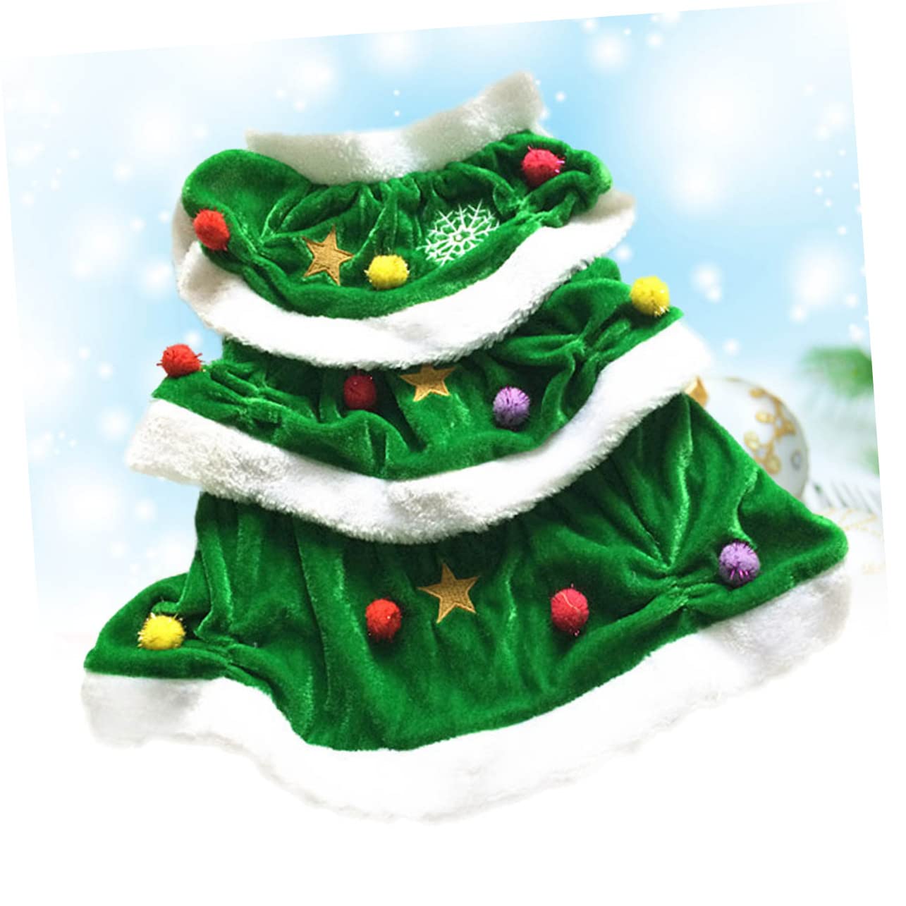 HMJGDHX 2 Pezzi Abito per Cani a Forma di Albero di Natale Vestiti per Animali Domestici per Natale Confortevole Felpa con Cappuccio Calda per Costume da Festa per Cani Abito Festivo per Animali