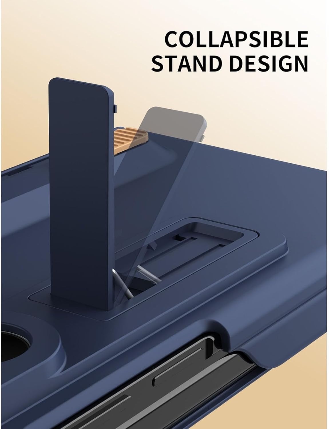 Full Protective Case for Samsung Galaxy Z Trifold with S Pen Holder, Hinge Protection Hard PC Cover, Magnetic Kickstand & Screen Protector(Gray)