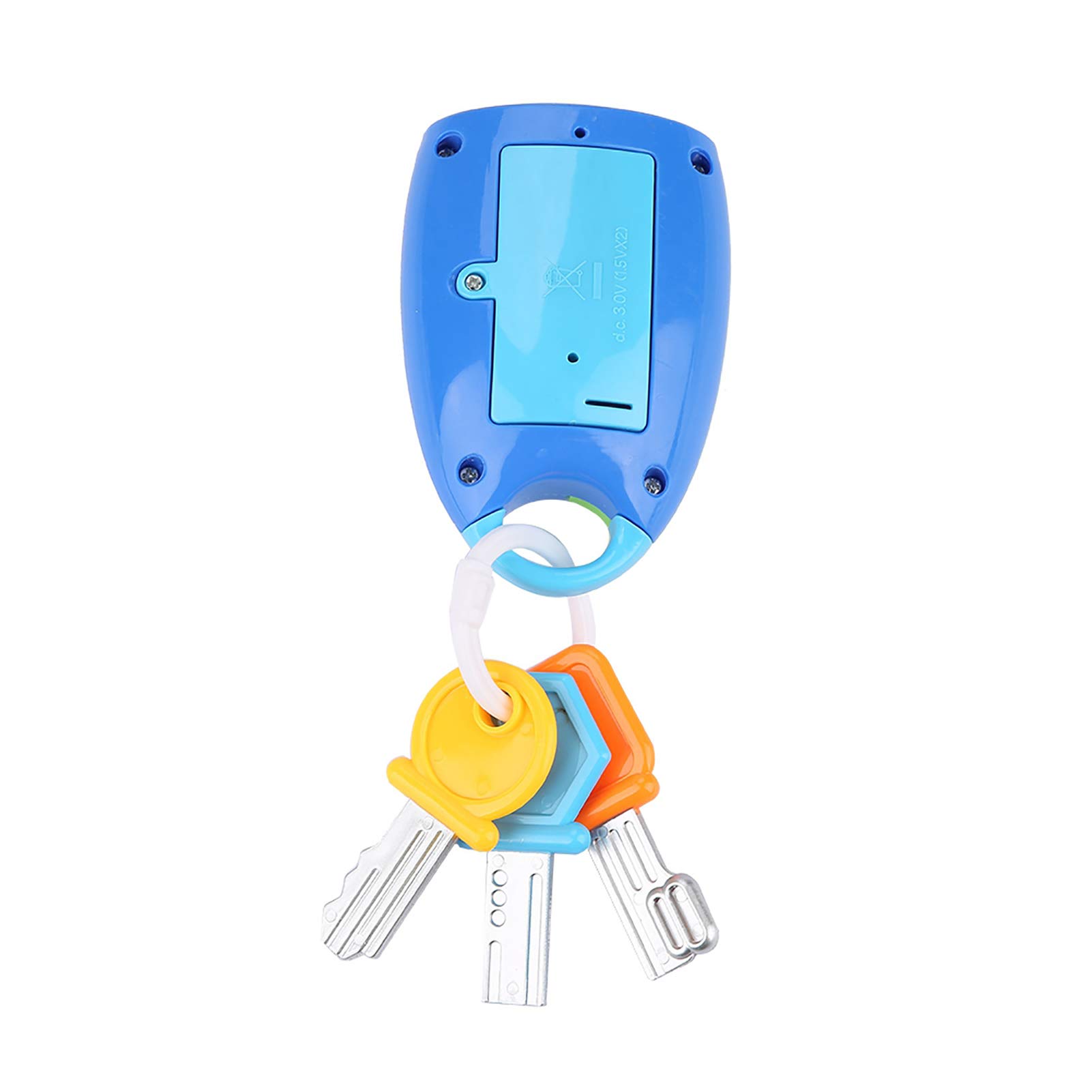 lyrlody Baby Toy, Zdalnie Sterowane Auto z 3 Kolorowymi Kluczami i 5 Przyciskami, Efekty Dźwiękowe i Migające Światła, z Funkcją Muzyczną, dla Dzieci Wczesnej Nauki (BLUE)