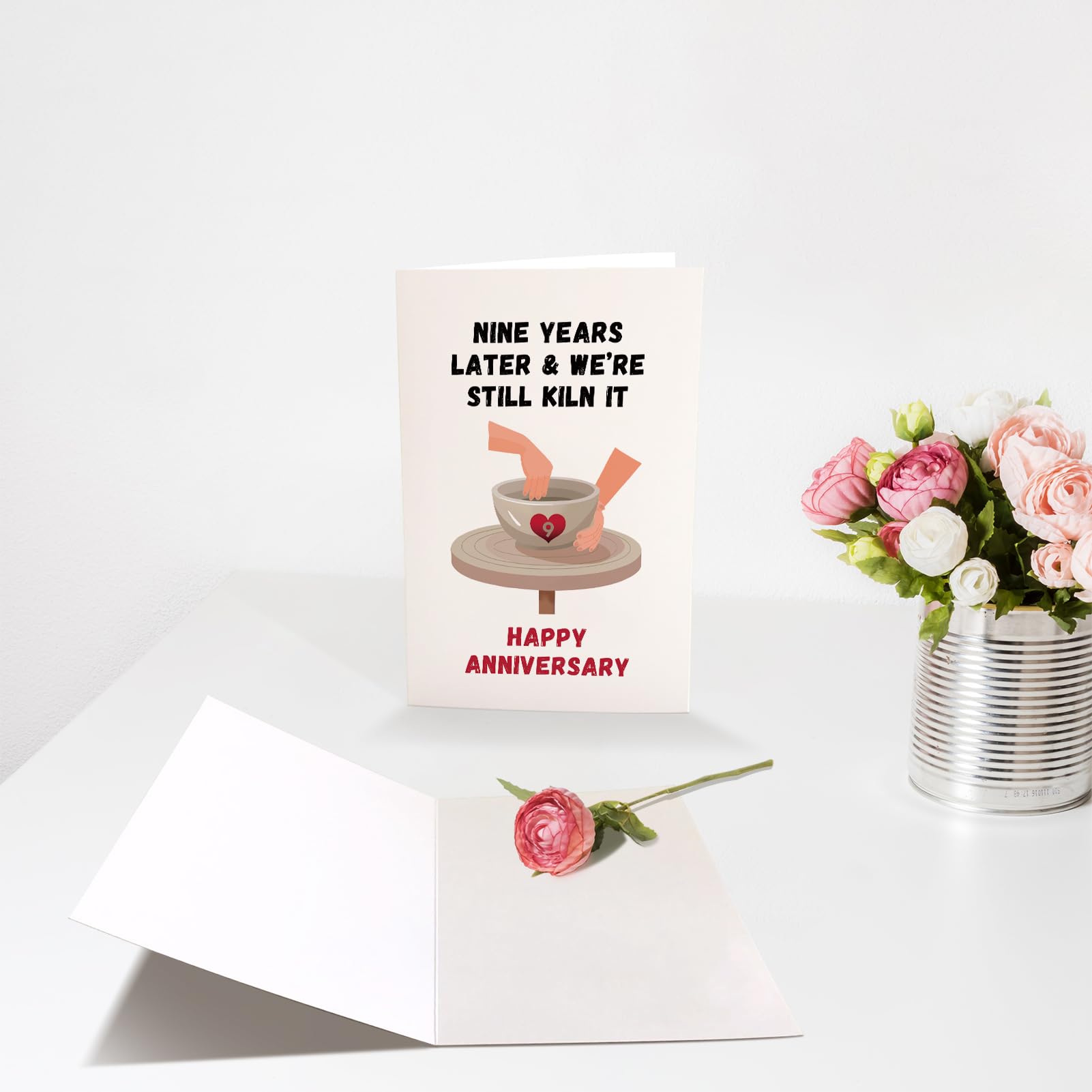 Wooden Anniversary Card, Love Heart Tree Valentine's Day Card Romantic Anniversary Card For Her, Decorative Greeting Cards Gifts For Wife, Husband On Birthday, Christmas, With Envelop