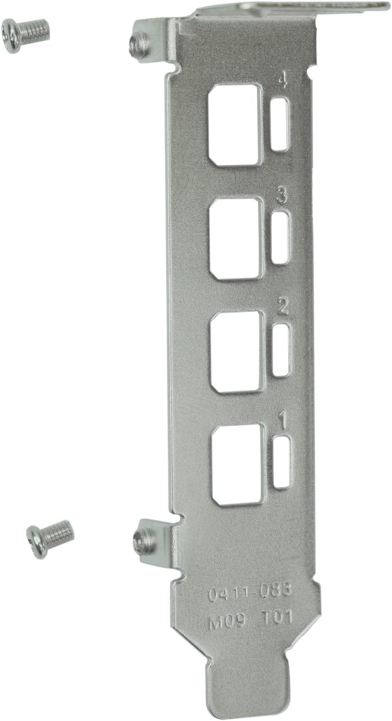 Low Profile Short Bracket Half Height Bracket with 2X Screws Fit for NVIDIA Quadro K1200 NVS 510 P400 P600 P620 P1000 K1200 NVS510 T600 T1000