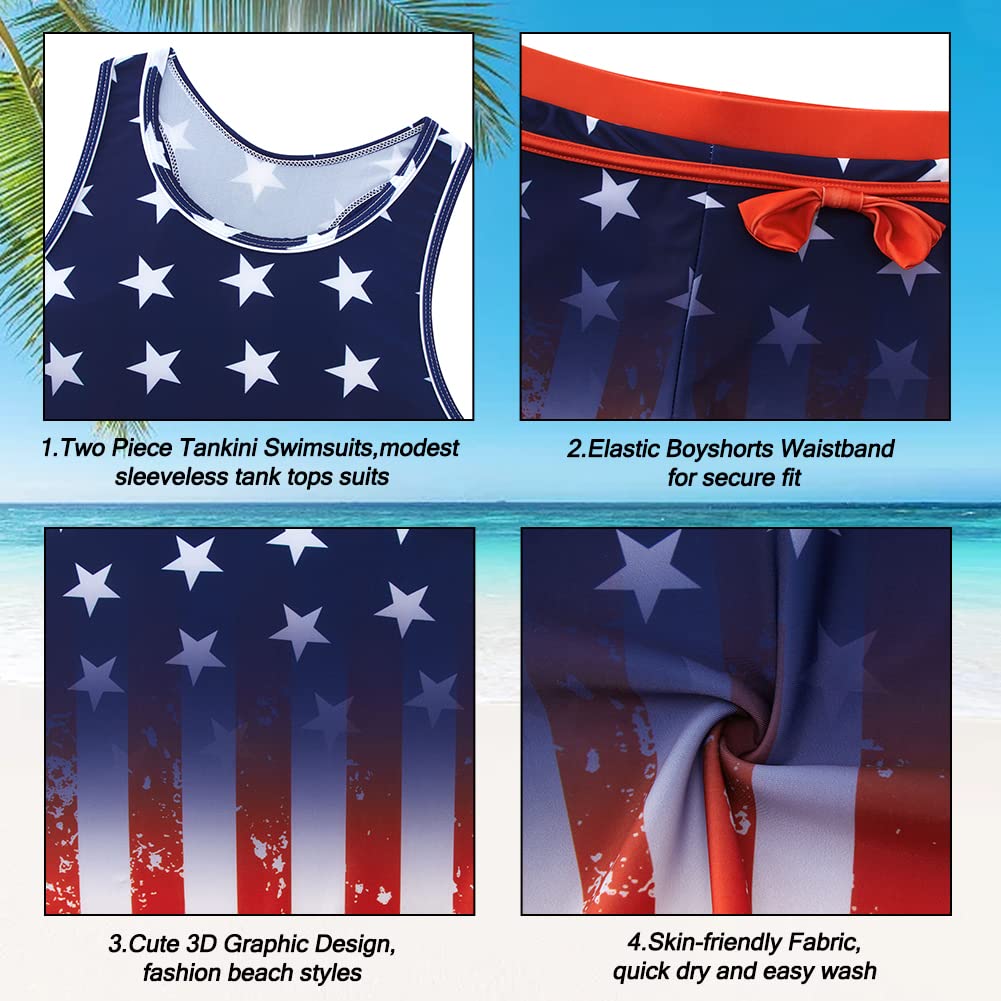 Belovecol Girls Swimsuits Two Piece Tankini Bathing Suits Boyshort