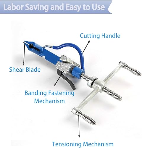 Miniatura 3 de AIWFL Herramienta de flejado de acero inoxidable, alicates apretados, herramienta de tensado y corte, kit de bobina de bandas de flejado de acero,