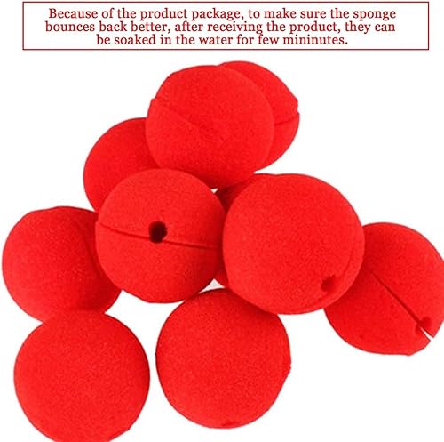 Miniatura 4 de TIHOOD 30 piezas de nariz de payaso de circo rojo de 2 x 2 pulgadas a granel para fiestas de Halloween, suministros de disfraces de Navidad