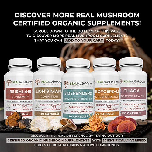 Real Mushrooms Turkey Tail Mushroom Supplements for Immune Support, Wellness, Vitality | Vegan, Non-GMO Turkey Tail Capsules (200 Capsules / 100 Day Supply) - Thumbnail 7