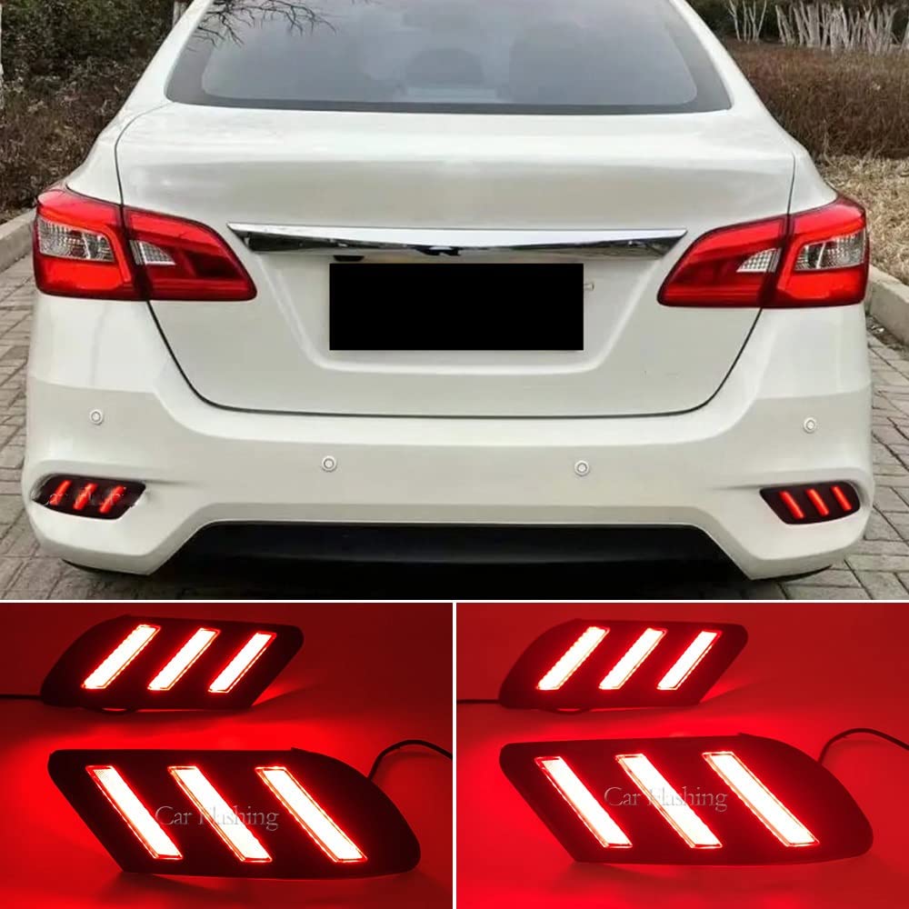 Fanale Posteriore Auto Auto Posteriore Lampada Nebbia Luce di Freno Indicatori di Direzione Paraurti Lampada Riflettore Lampada per Nissan per Sentra per Sylphy 2016 2017 2018 2019