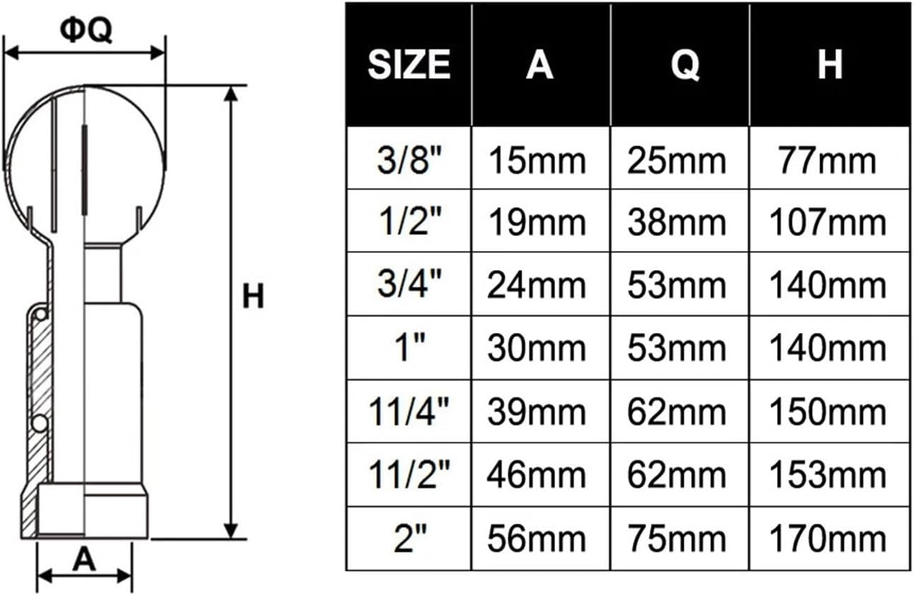 3/8in 1/2in 3/4in 1in 2in BSP Female Threaded Tank Cleaning Rotating CIP Spray Ball SS304(1/2 inch)