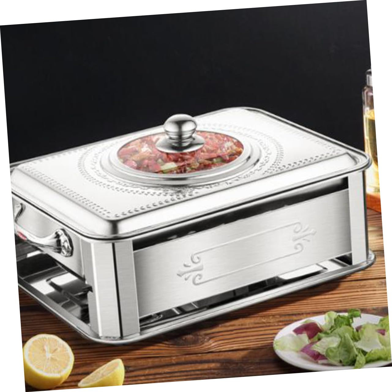 Topfdeckel Edelstahl Anti Öl Spritzschutz Kochgeschirr Abdeckung Sichtbar 45x35cm Küchenbedarf Für Zuhause Restaurant