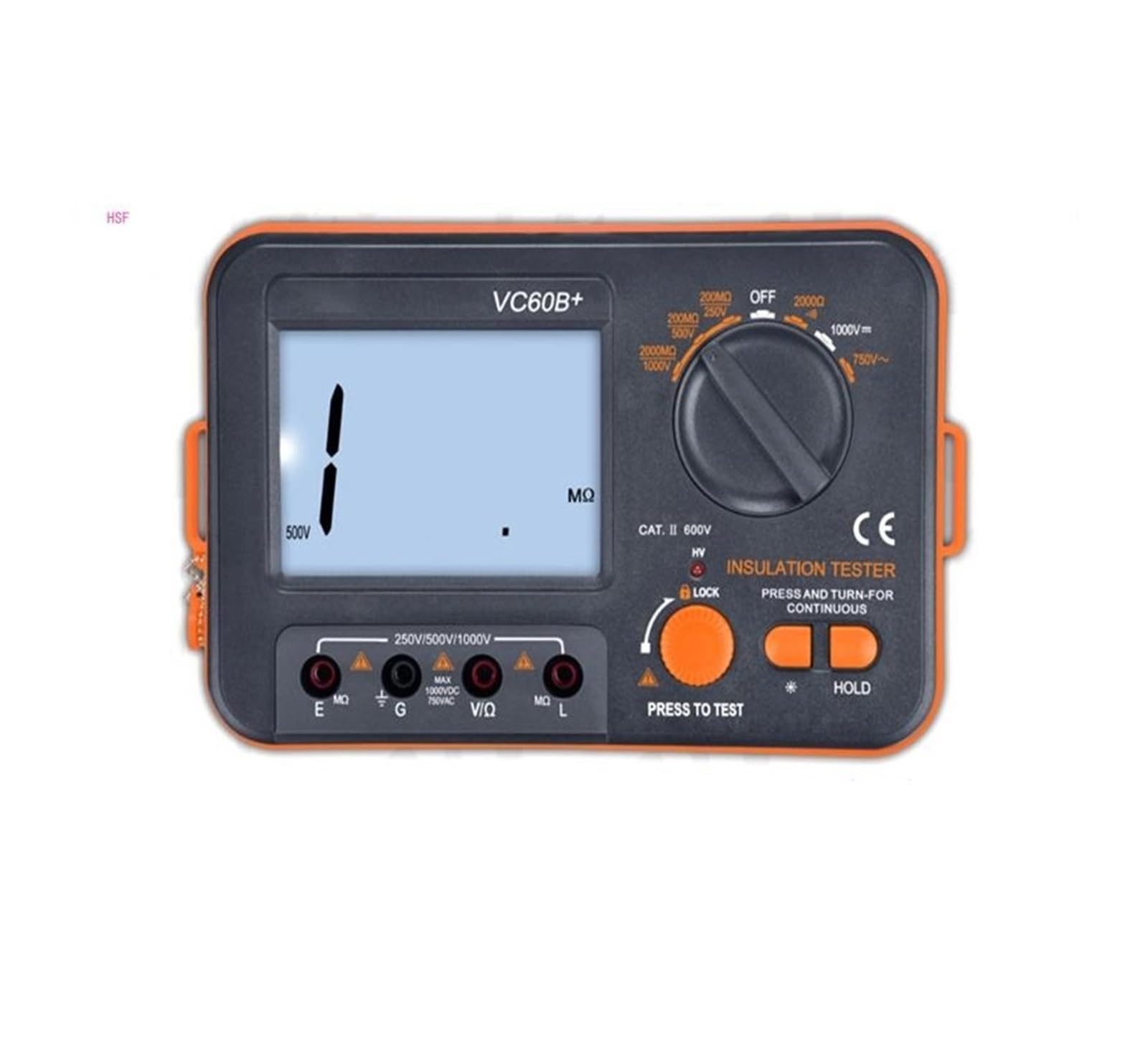 VC60B+ Insulation Resistance Tester Digital Megohmmeter Electrician Megohm Meter