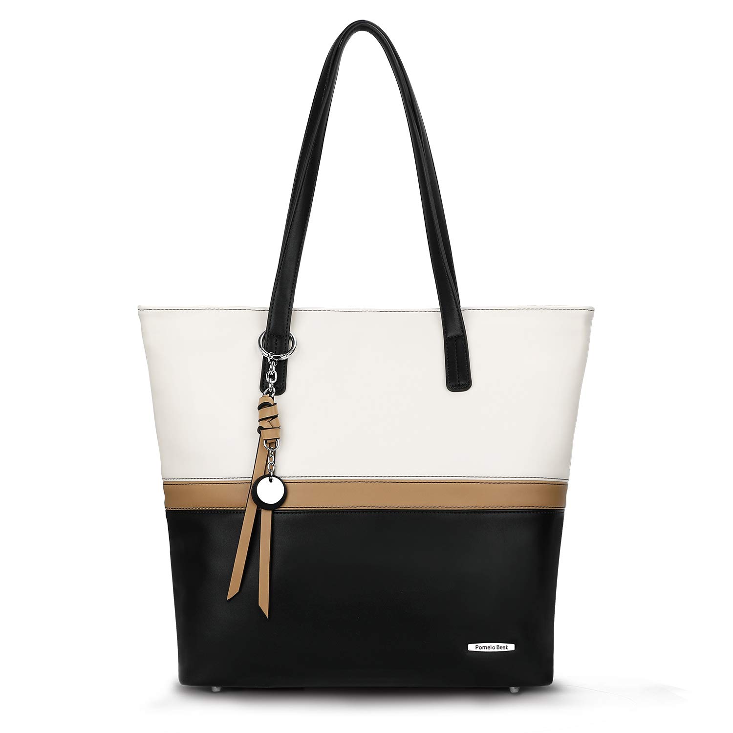 Soft Faux Leather Tote for Women with Large Zipper Compartment