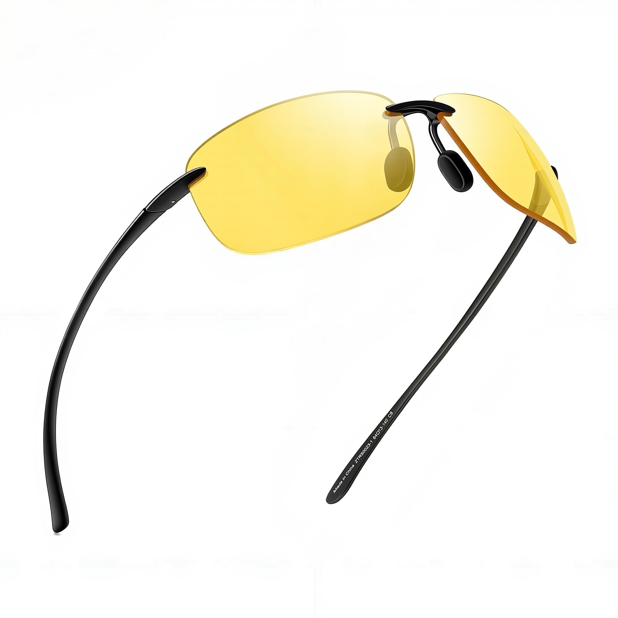 JIM HALO Sport Sunglasses for Men Women TR90 Rimless Frame for Running Fishing Cycling Driving