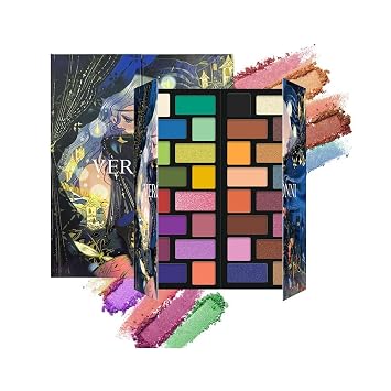 VERONNI 32 Colors Eyeshadow Palette, Highly Pigmented Matte & Shimmer Eye Shadow, Blendable Cruelty-Free Makeup Set with Warm & Cool Tones for Beginners, Party Daily Wear Halloween Eye Makeup Palette