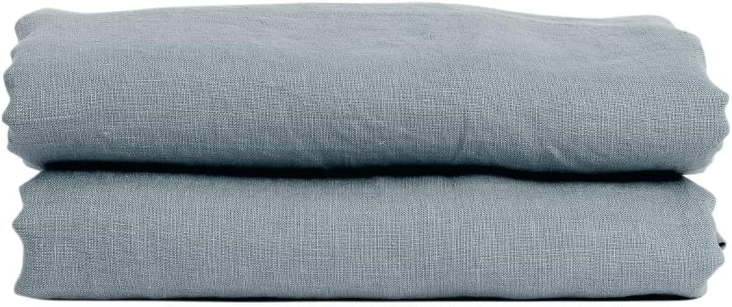 Drap plat en lin lavé hypoallergénique pour peaux sensibles