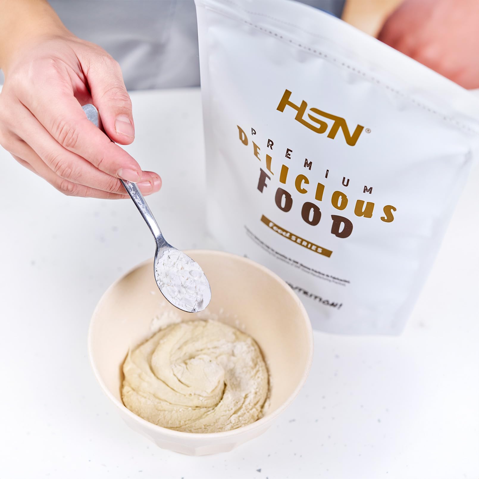 HSN Almidón de Tapioca | Sabor Natural 1Kg = 67 Servicios | 100% Natural Origen Yuca | Ideal Recetas Sin Gluten Espesante | Sin Azúcares Ni Excipientes | No Incluye Dosificador | No-GMO, Vegano