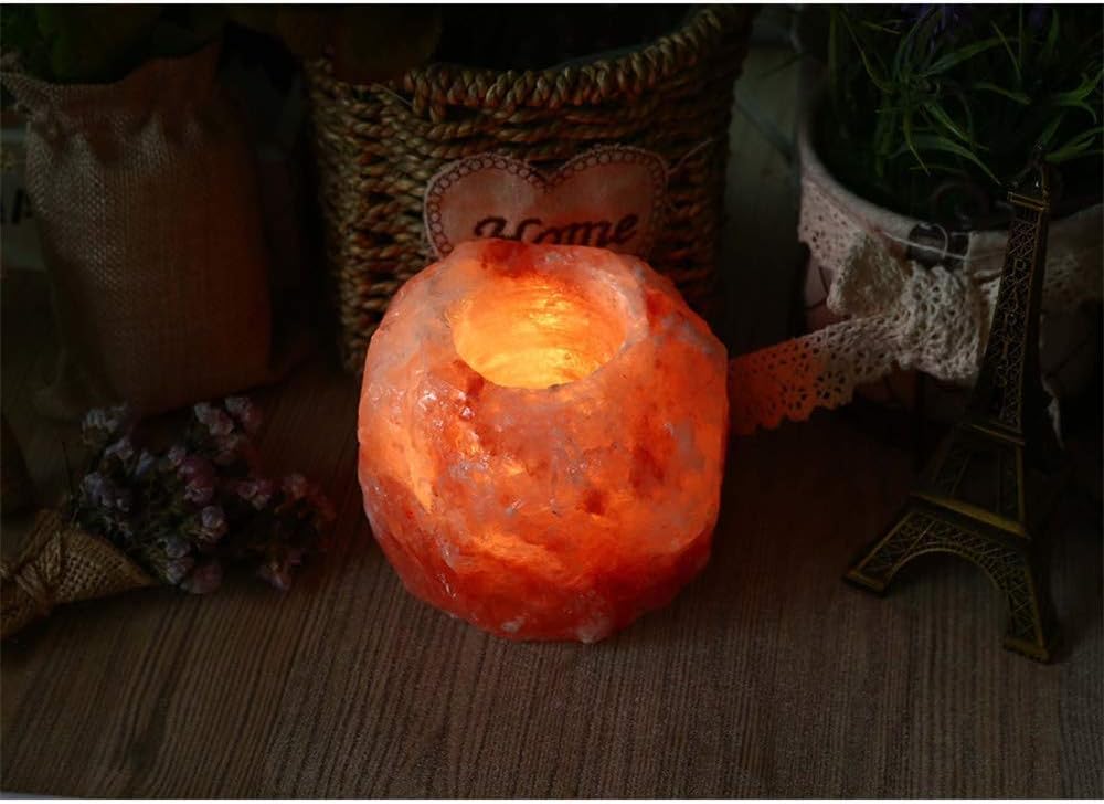 Rock Candle Holder Himalayan Salt Candlestick Decorative Tea Light Candles Stands