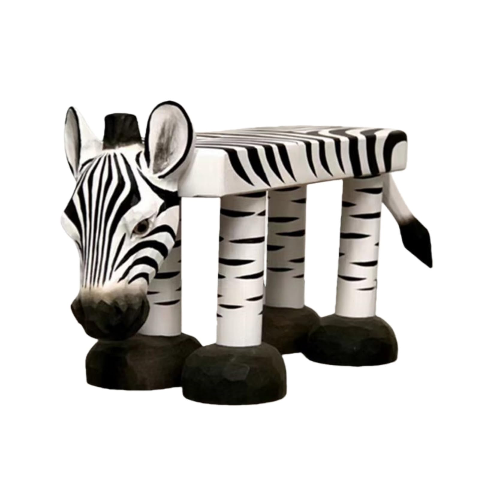 Various Animal Shaped Shoe Stools, Wooden Carvings, Cute Styles, Children's Step Stools, Home Decorations(U)