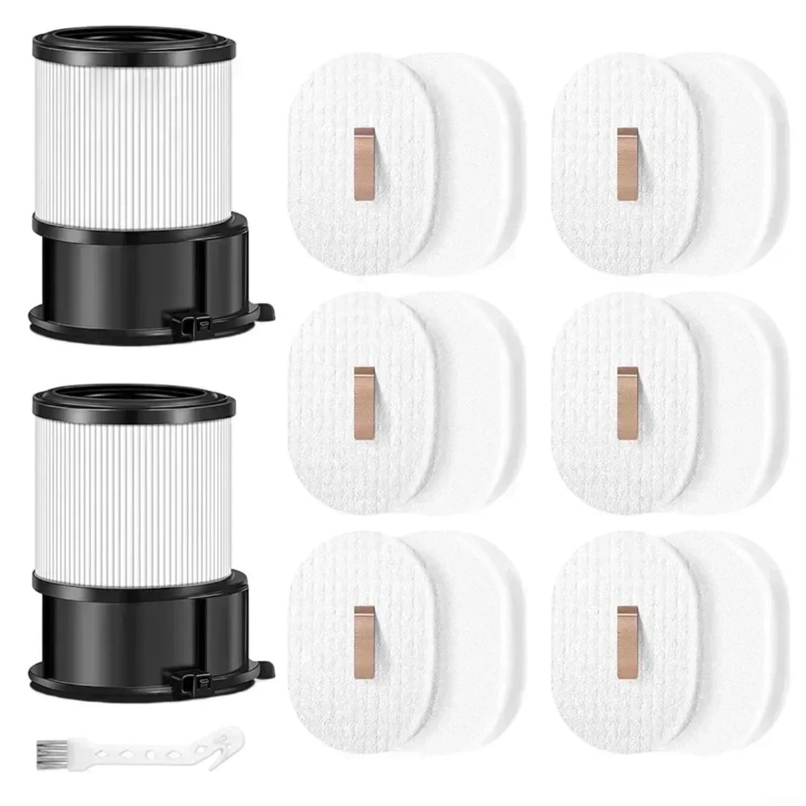 Juego de Repuesto de Cepillo de Rodillo de Filtro, Compatible con Modelos de Limpiador Ligero y vacío inalámbrico PowerDetect Clean Shark, Incluido IP1251