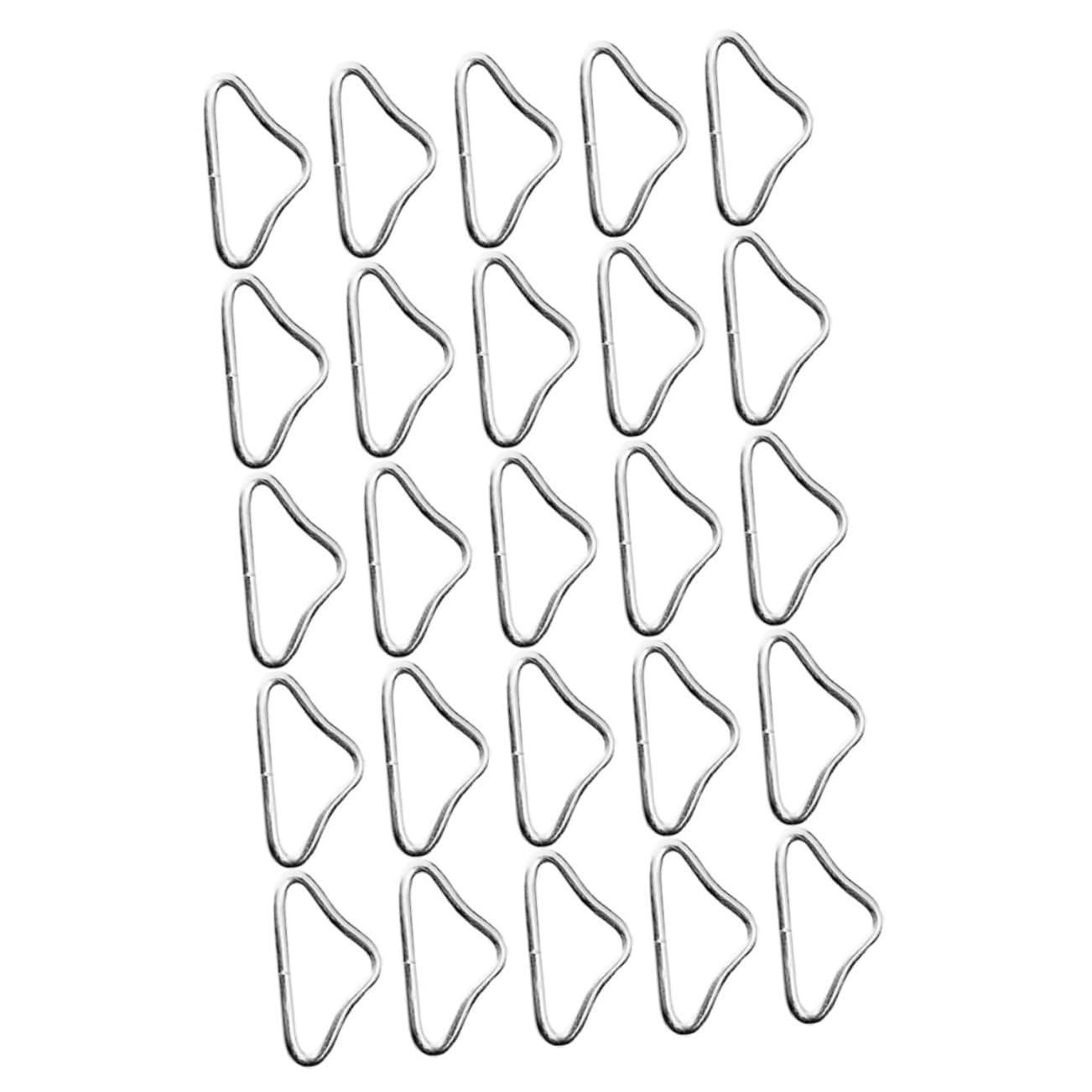 balacoo 30Pcs Trampoline Triangle Ring Buckles Heavy Duty Connectors for Webbing Durable Rings for Trampoline Safety and Repair Quick Connect