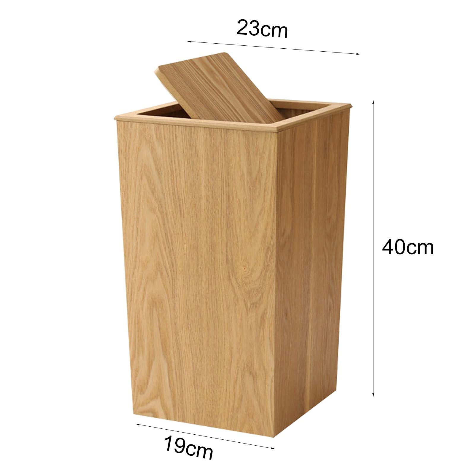 Advap Cestino della Spazzatura Quadrato a Forma di cubo, Cestino per Il Riciclaggio della Carta da Ufficio, Cestino per la Carta straccia in Legno Ecologico, per Camera da Letto, Soggiorno, Cucina