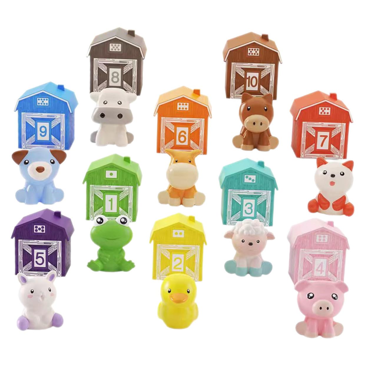 Tofficu Figuras Flexibles de Dedo de Animales para Niños, 10 Piezas de Plástico Diseño de Dibujos Animados, Fáciles de Usar para Enseñanza y Juego Educativo Estilo Aleatorio