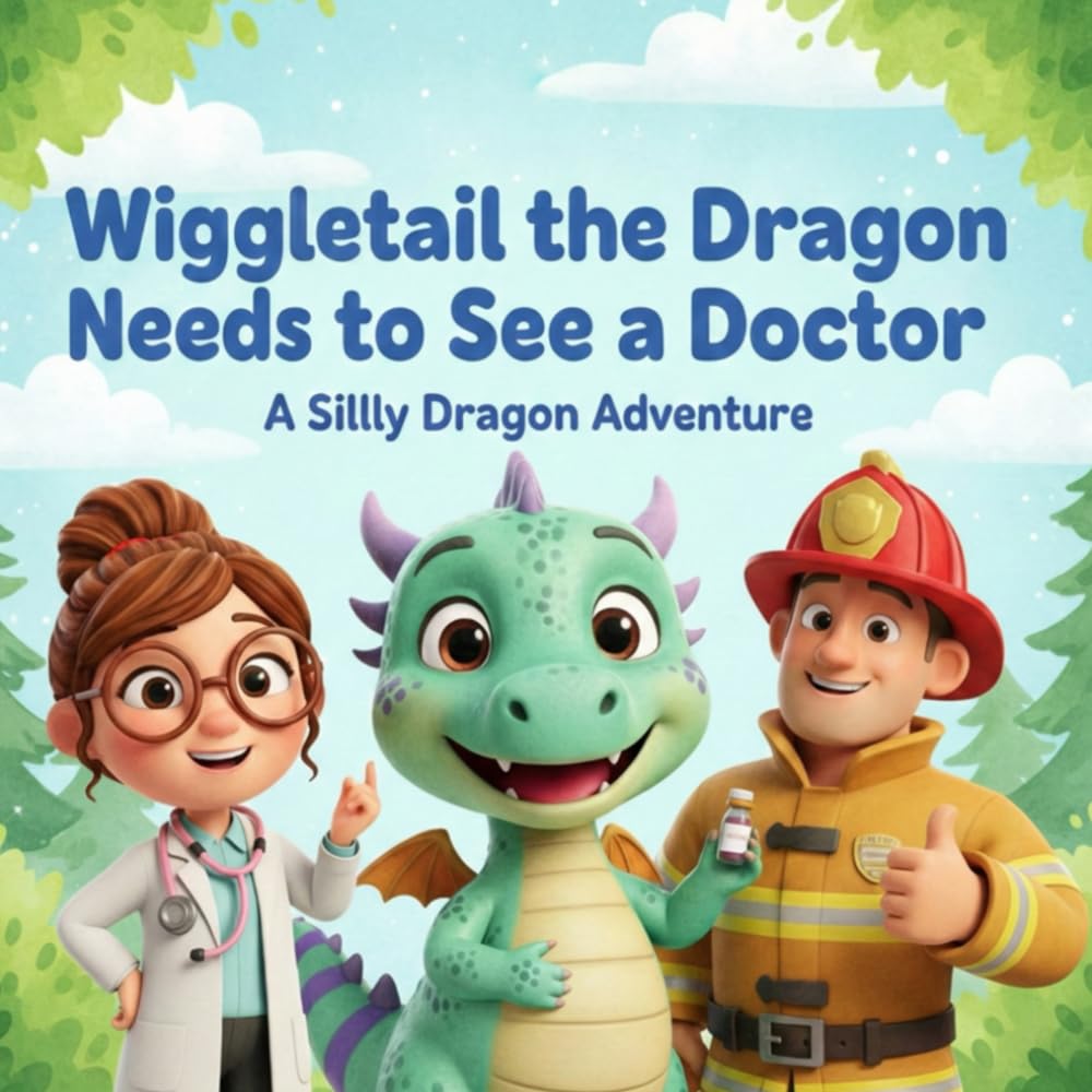 Wiggletail the Dragon Needs to See a Doctor: A playful, gentle story book that helps young readers explore emotions, bravery, and visiting helpers like doctors and firefighters.