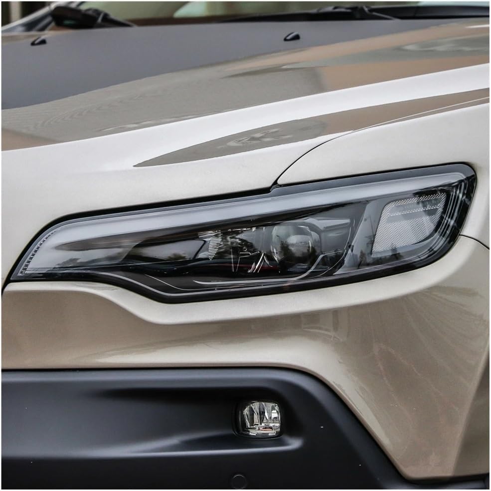 Head light lens Compatible Compatible for Jeep for Cherokee 2019 2020 2021 Car Products Front Lamp Cover Replace The Original Lampshade replacement headlight(R)